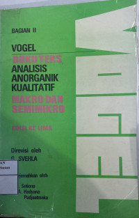 Image of Buku Teks Analisis Anorganik Kualitatif Makro Dan Semimikro