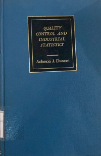 Image of Quality Control and Industrial Statistics