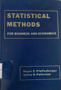 Image of STATISTICAL METHODS FOR BUSINESS AND ECONOMICS